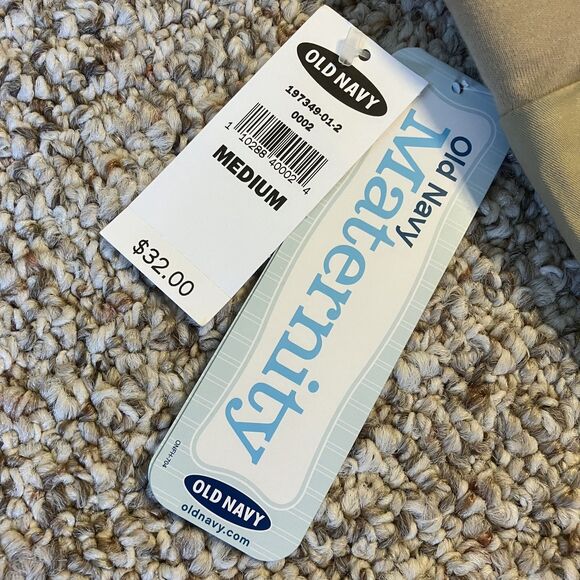 NWT Womens Old Navy Maternity Pants Size M Tan Khaki Stretch Lightweight Career - Picture 4 of 8